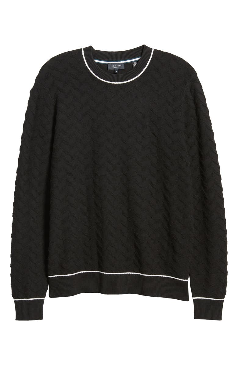Ted Baker London Sepal Textured Crewneck Sweater, Alternate, color, 