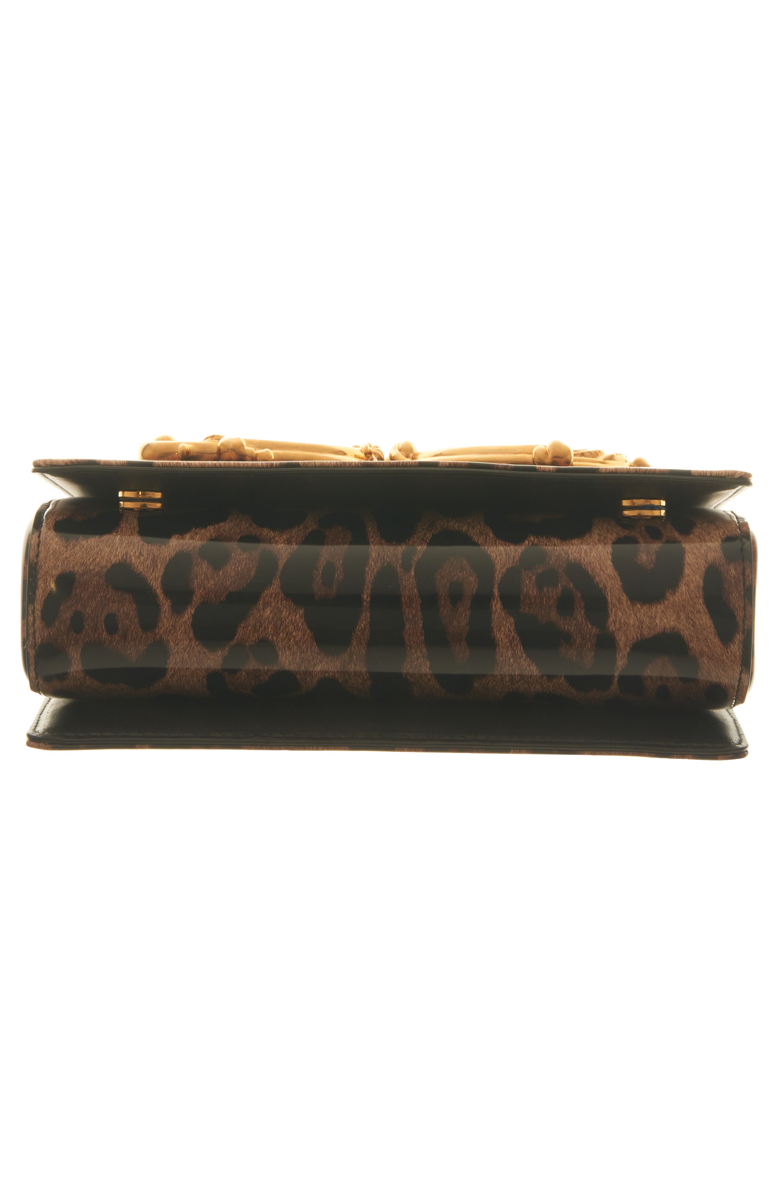 Dolce&Gabbana DG Girls Leopard Print Leather Shoulder Bag, Alternate, color, Leo