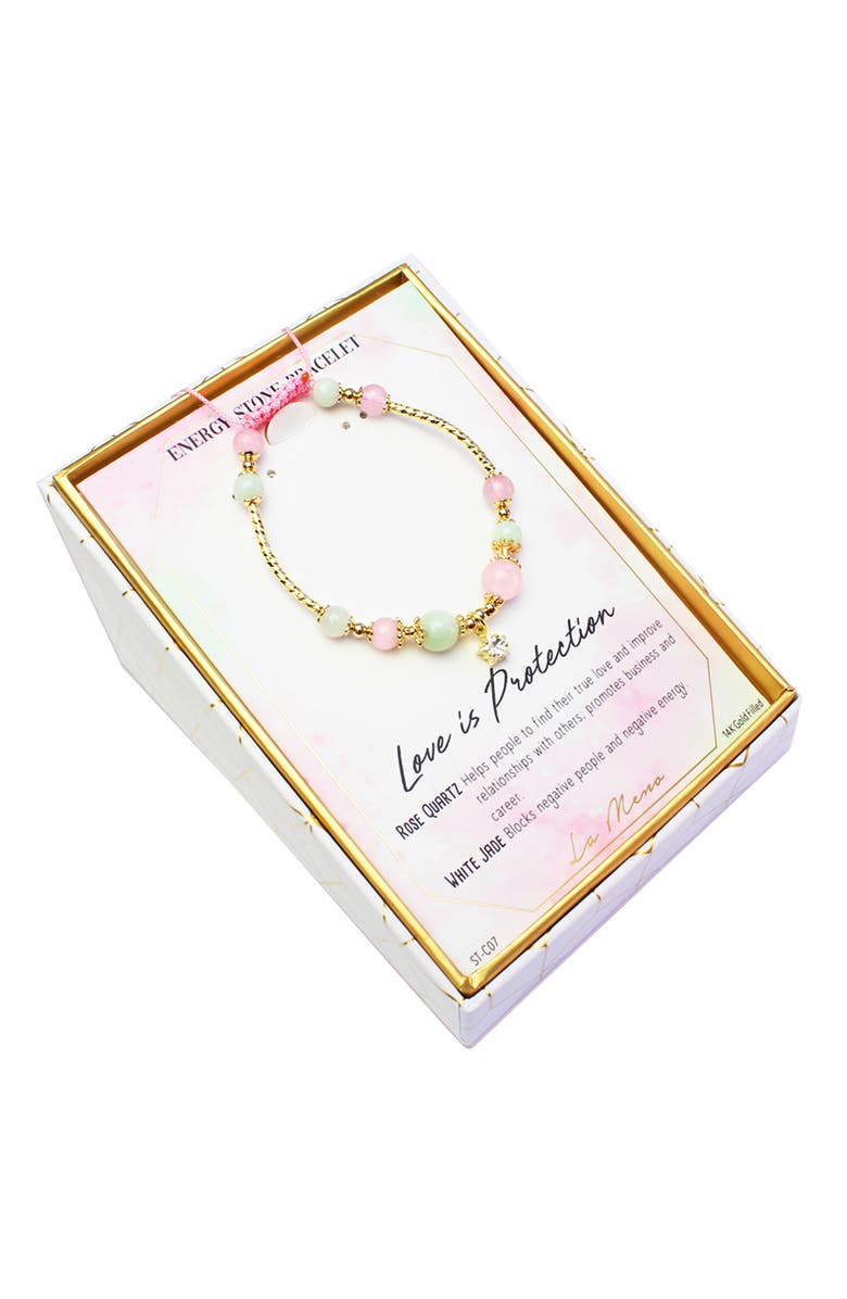 LA MENO Love Is Protection Beaded Bracelet, Alternate, color, 