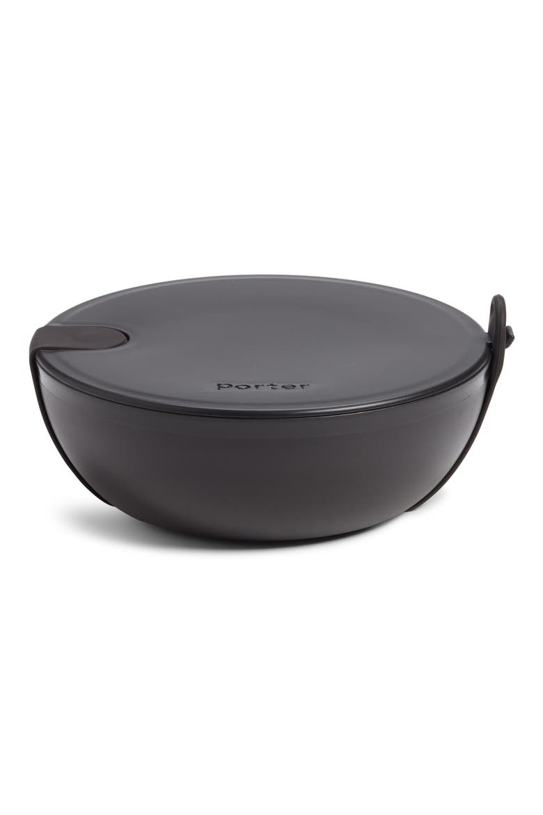 Porter Reusable Lidded Lunch Bowl, Main, color, BLACK