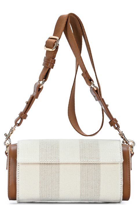 Stripe Canvas Mini Shoulder Bag