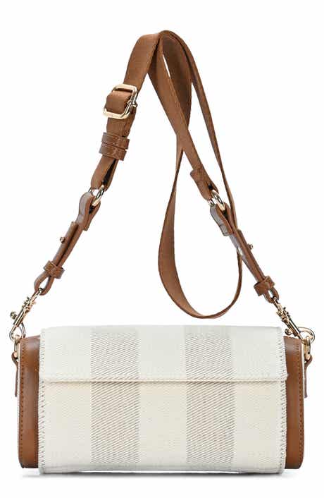 Madison West Stripe Canvas Mini Shoulder Bag