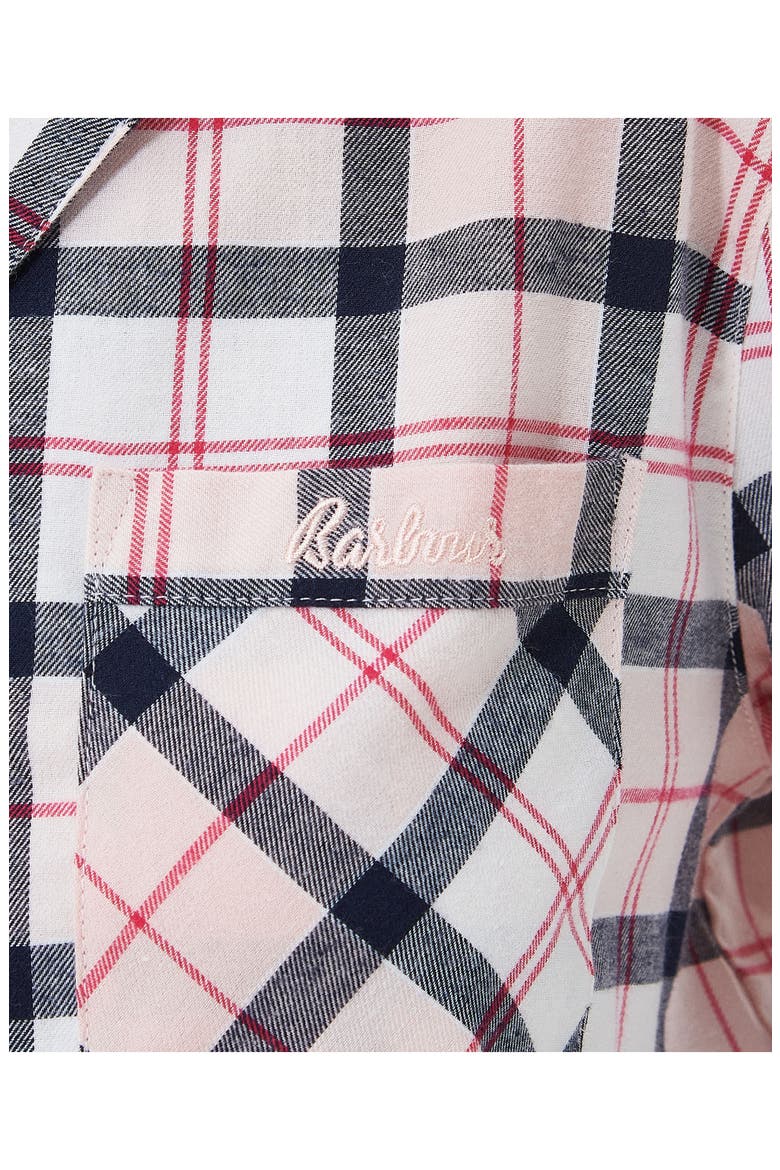 Etta Tartan Brushed Cotton Nightshirt, Alternate, color, PINK/NAVY TARTAN