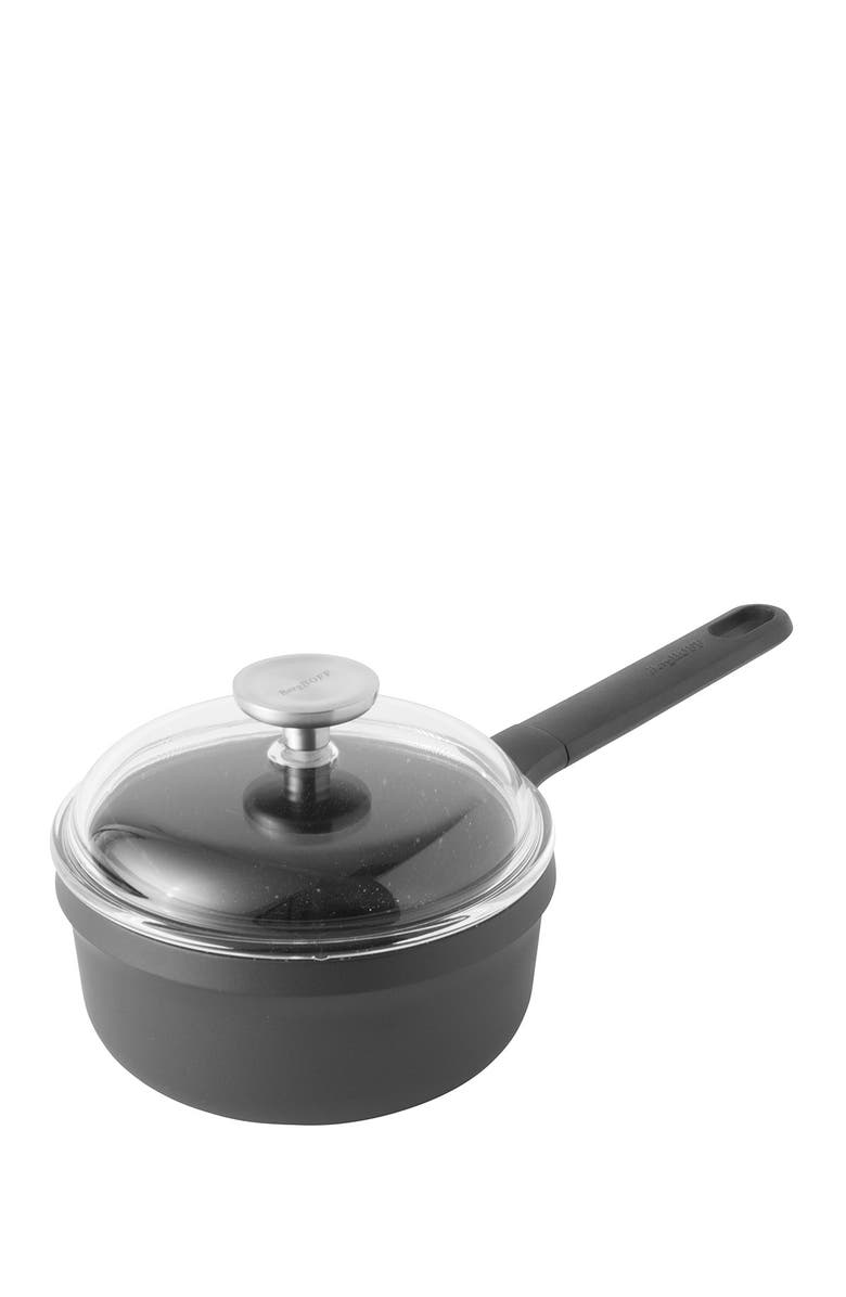 BergHOFF Black Gem 7" Covered Sauce Pan, Main, color, Black