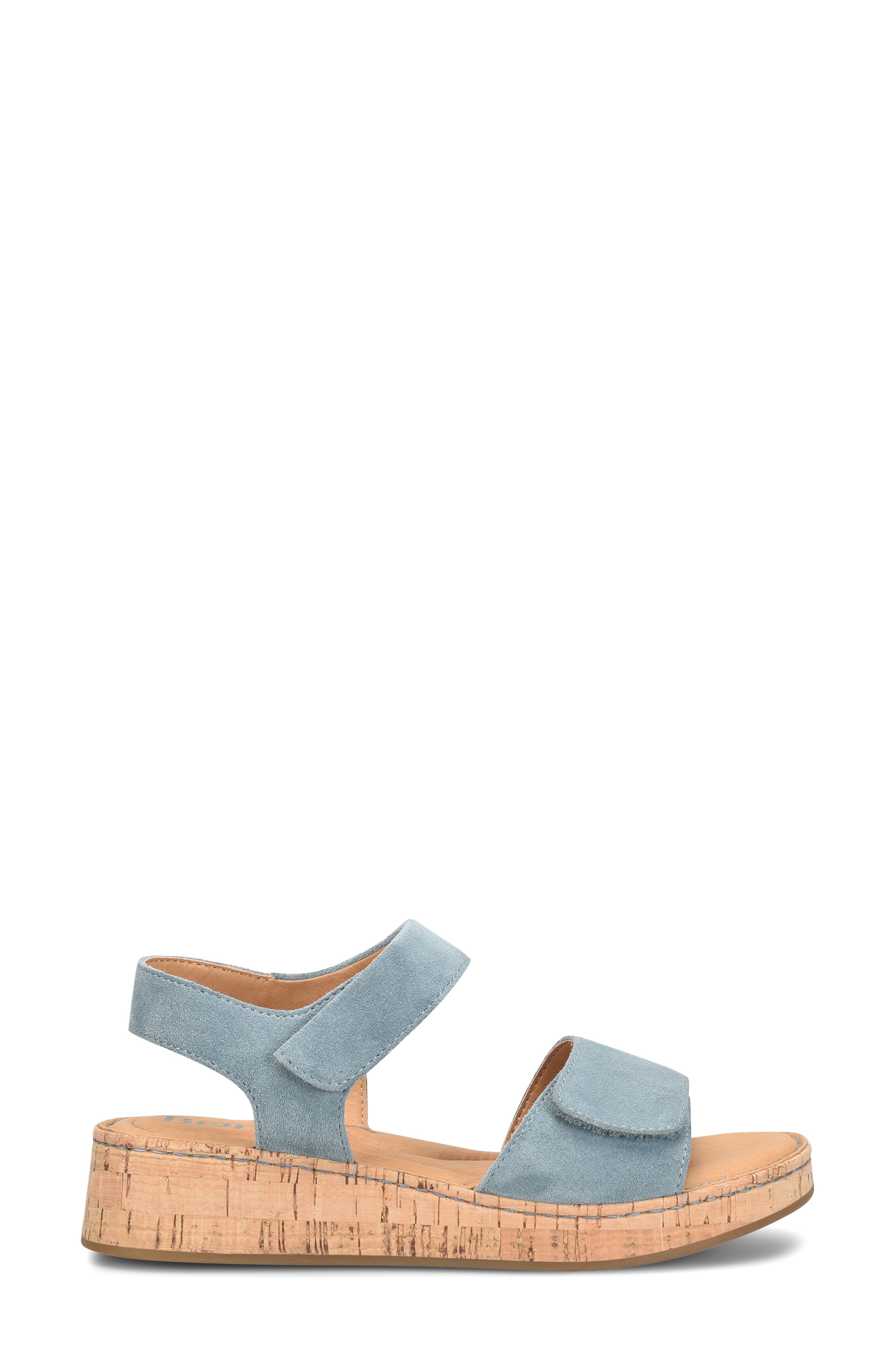 Cabanas Platform Sandal, Alternate, color, LIGHT BLUE SUEDE