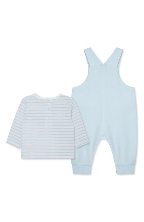 Little Me Long Sleeve Top & Overalls Set In Blue