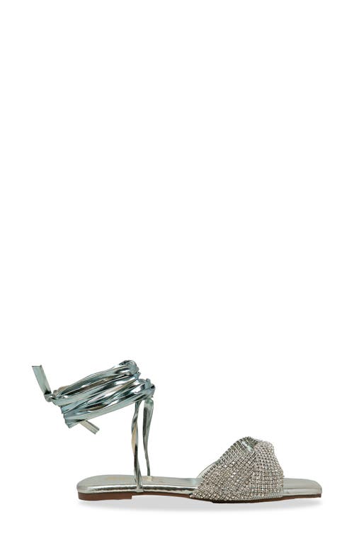 Chase & Chloe Chase And Chloe Eve Rhinestone Ankle Wrap Sandal