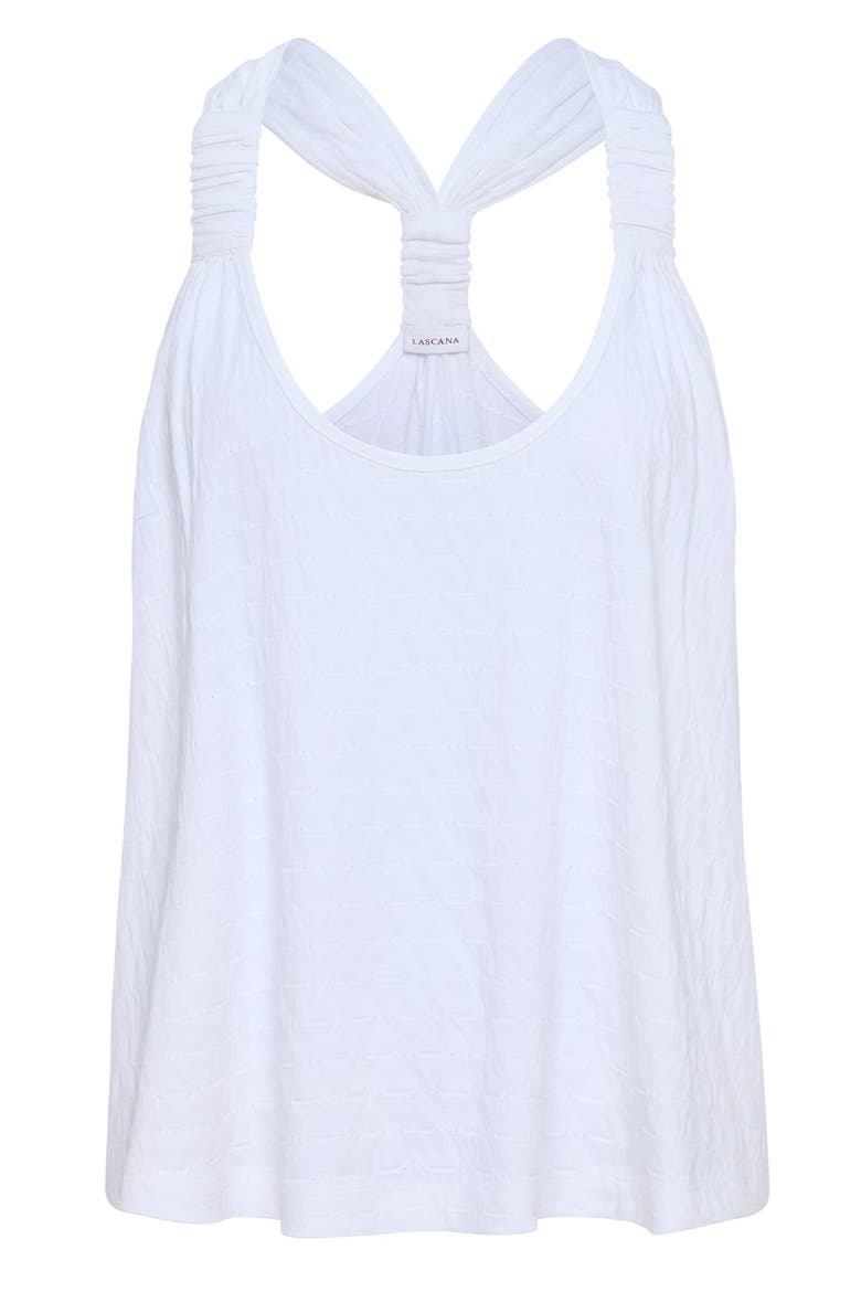 Eyelet Racerback Top, Alternate, color, White