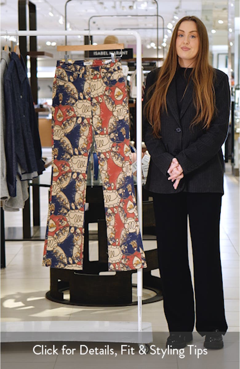 Rodeo Print High Waist Bootcut Jeans, sales video thumbnail