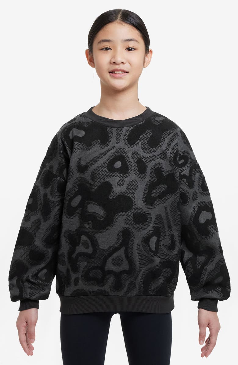 Nike Kids' Sportswear Oversize Crewneck Sweatshirt, Main, color,