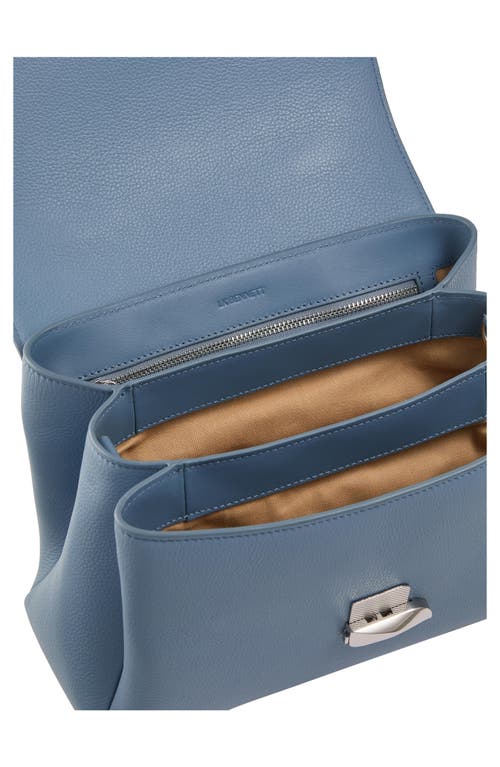 Lk Bennett Darcie Leather Top Handle Bag In Smoke Blue