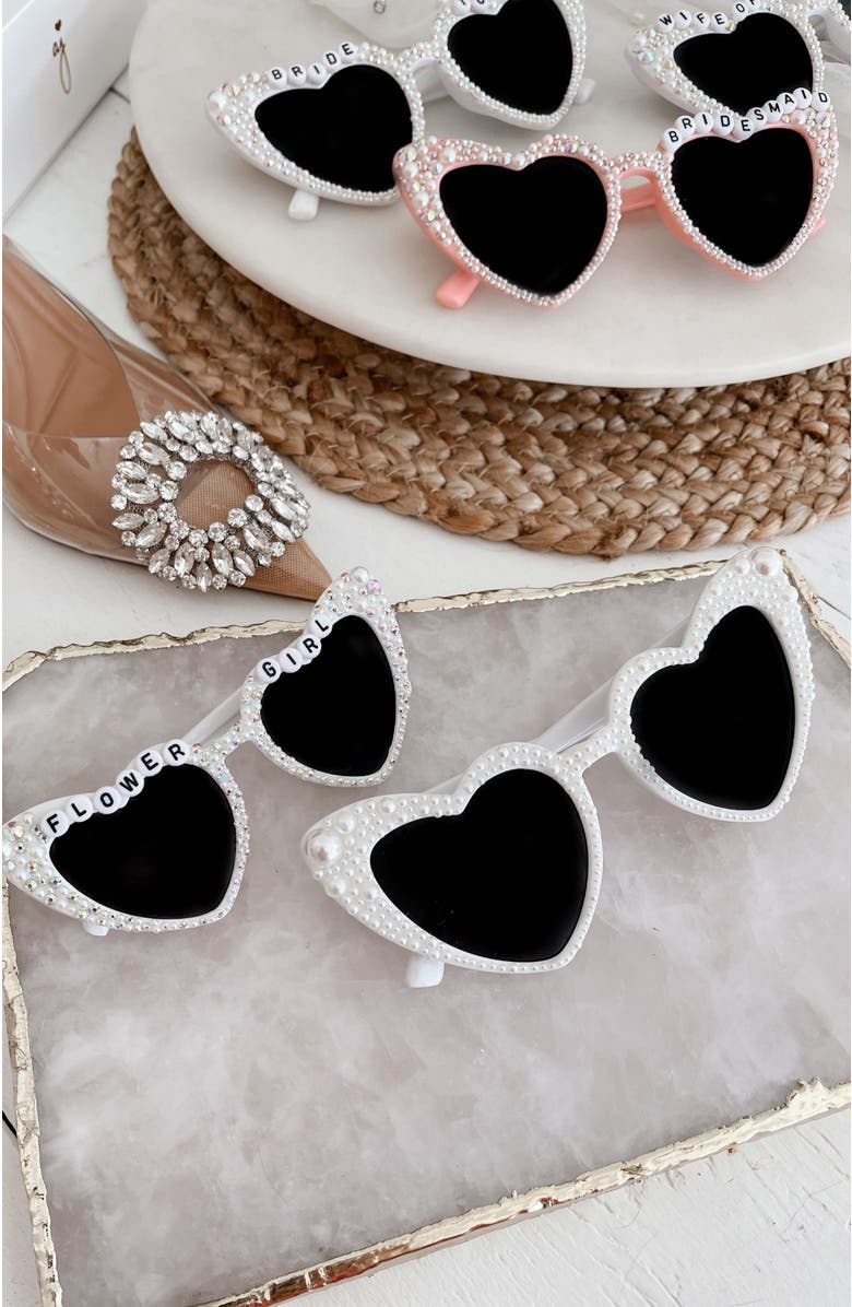 Untamed Petals Flower Girl Sunnies, Alternate, color, White