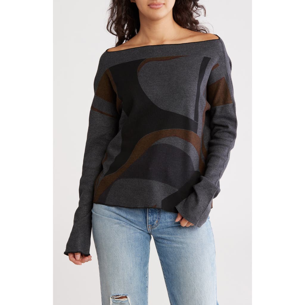 Go Couture Boat Neck Sweater