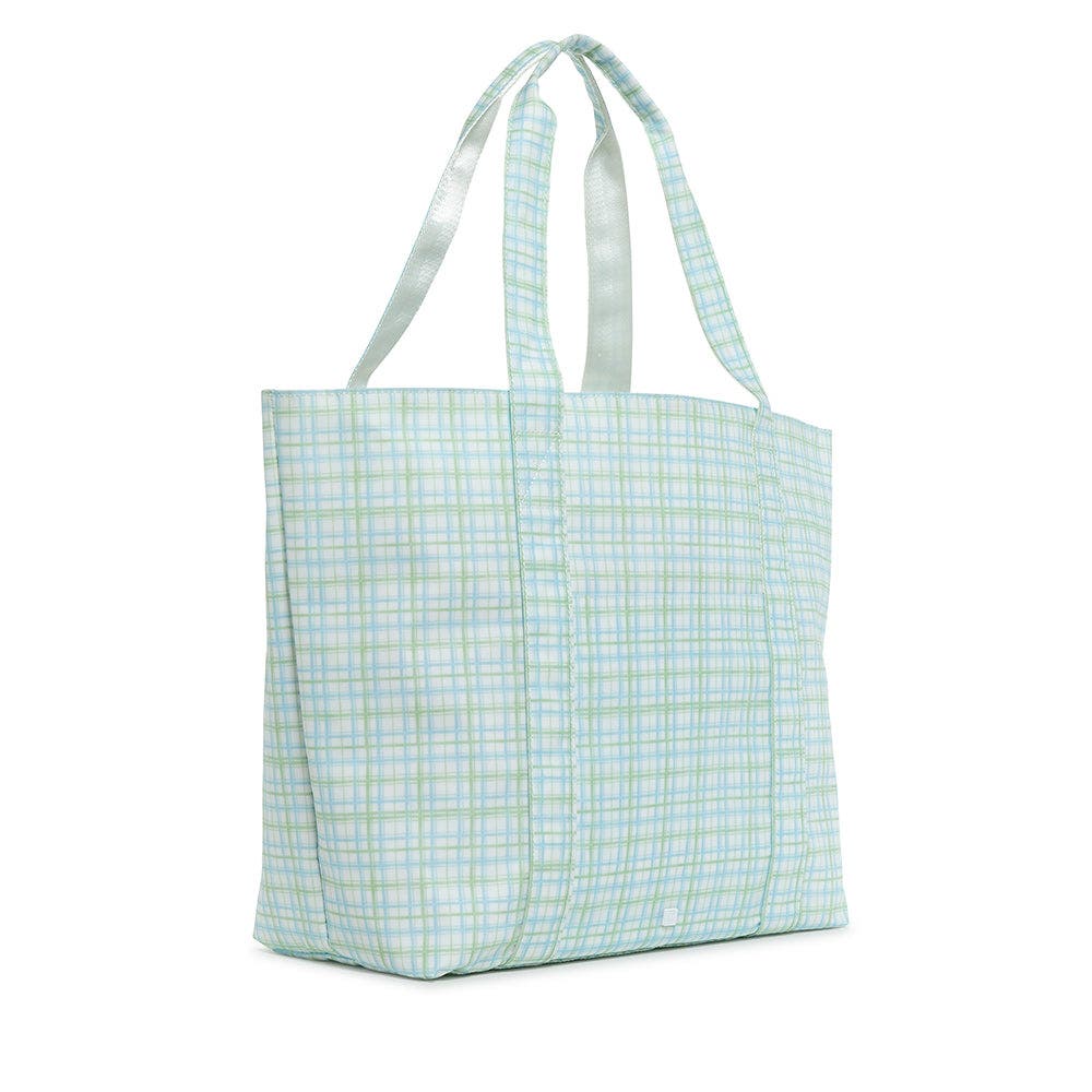 TRVL Design Classic Plaid Green Tote, Alternate, color, 