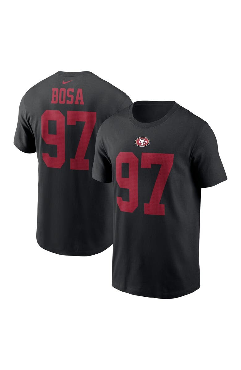 Nike Men's Nike Nick Bosa Black San Francisco 49ers Player Name & Number T-Shirt, Alternate, color, Black