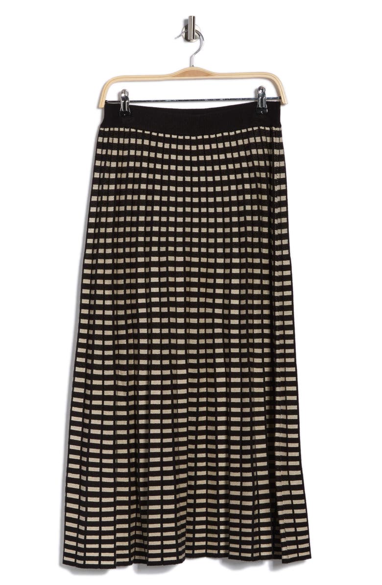 MAX STUDIO Midi Sweater Skirt, Main, color, Black/ Bone