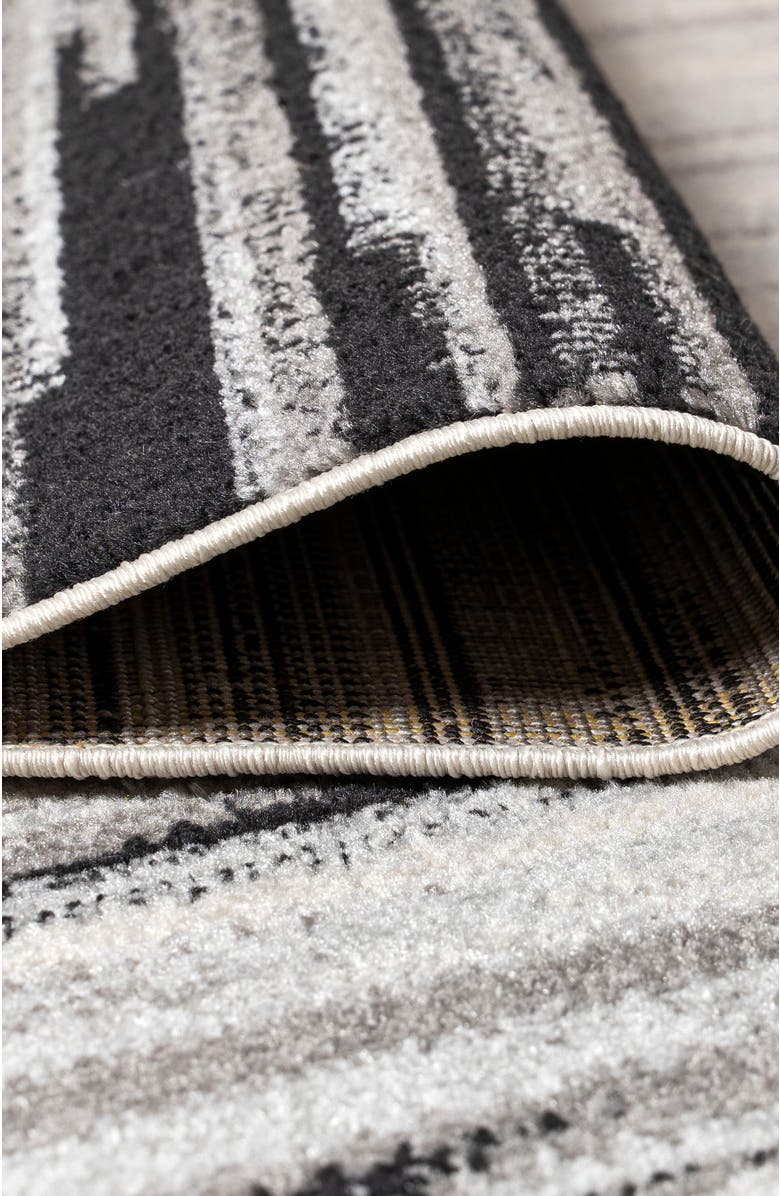 JONATHAN Y Linear Modern Half-Stripe Area Rug, Alternate, color, Gray/Cream