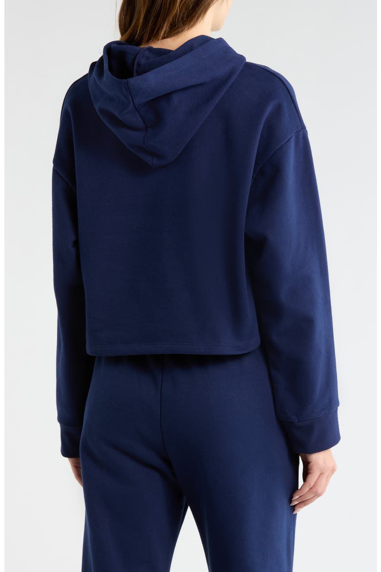 Happiness Crop Hoodie, Alternate, color, AFTER DARK NAVY