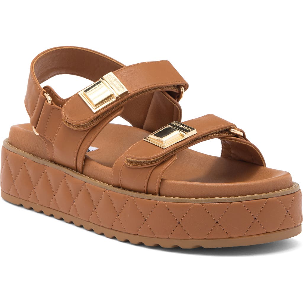 Steve Madden Bowie Platform Slingback Sandal In Cognac