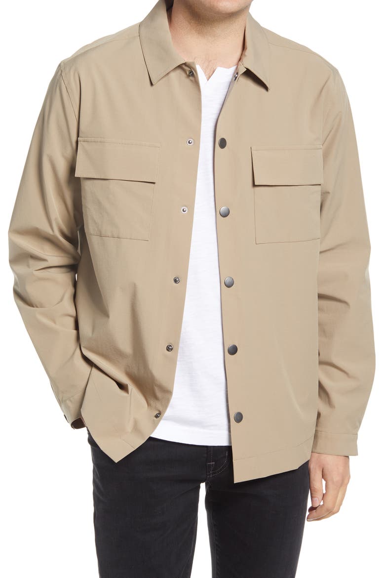 Ripstop Shirt Jacket, Main, color, TAN DESERT
