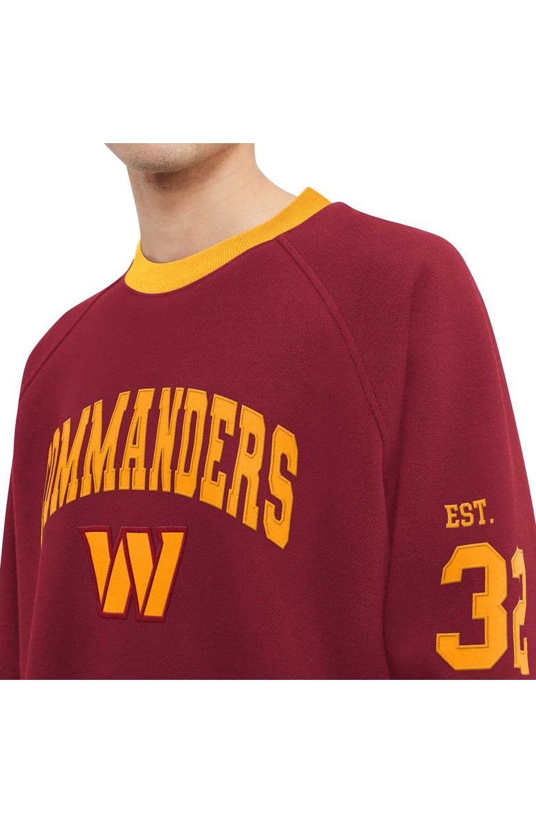 Tommy Hilfiger Men's Tommy Hilfiger Burgundy Washington Commanders Reese Raglan Tri-Blend Pullover Sweatshirt, Alternate, color, 