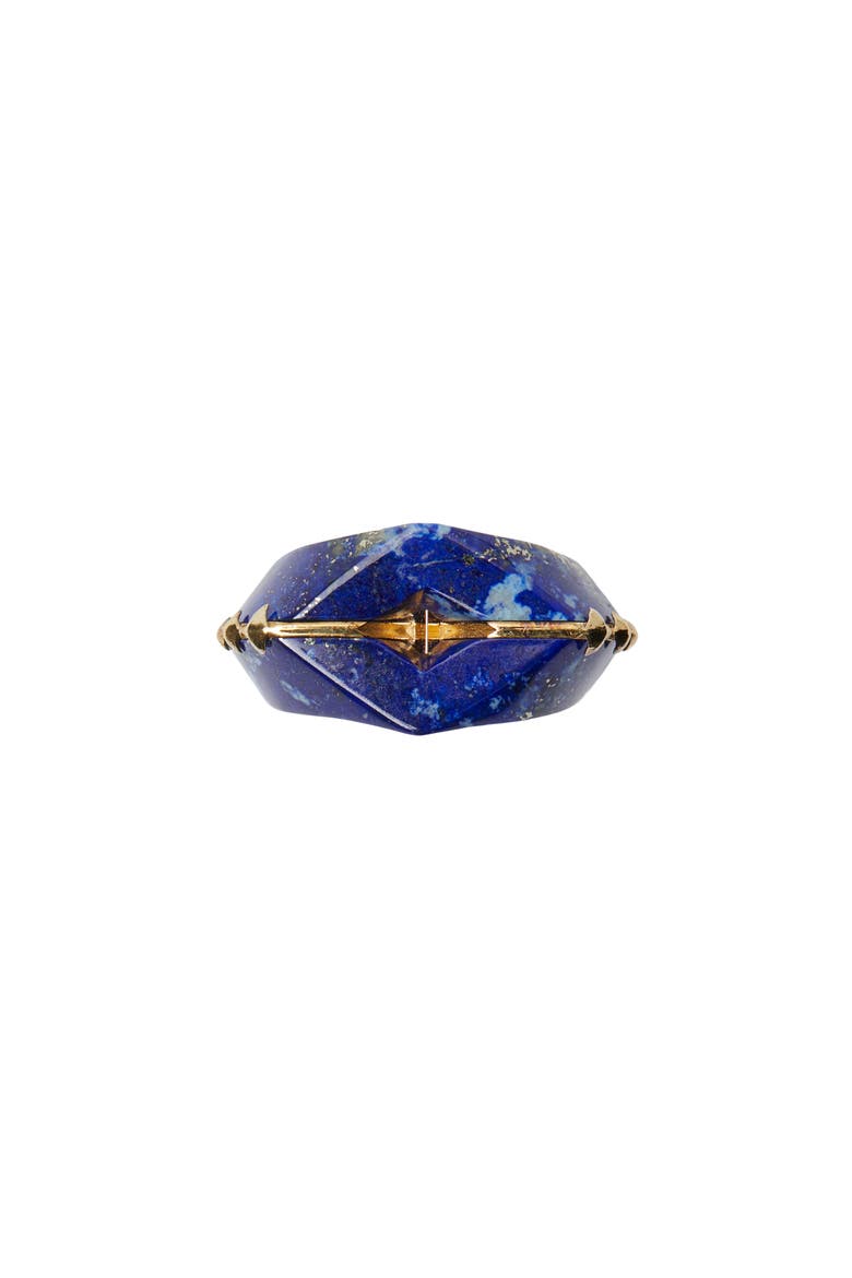Lapis Hollow Ring, Main, color, Gold