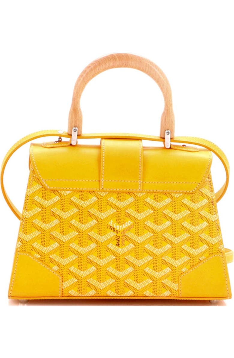 Pre-Owned Goyard Structured Saigon Top Handle Bag Coated Canvas with Leather Mini, Alternate, color, Yellow