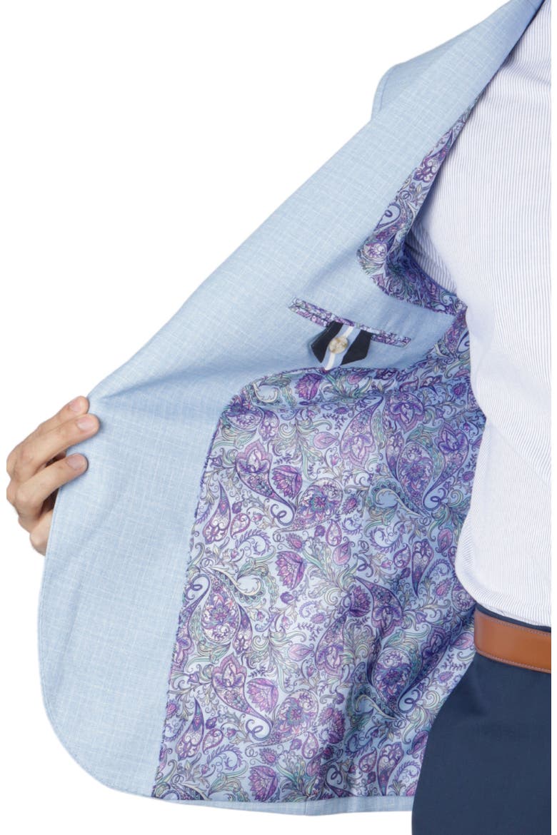 Modern Fit Mini Shadow Plaid Sport Coat, Alternate, color, LIGHT BLUE