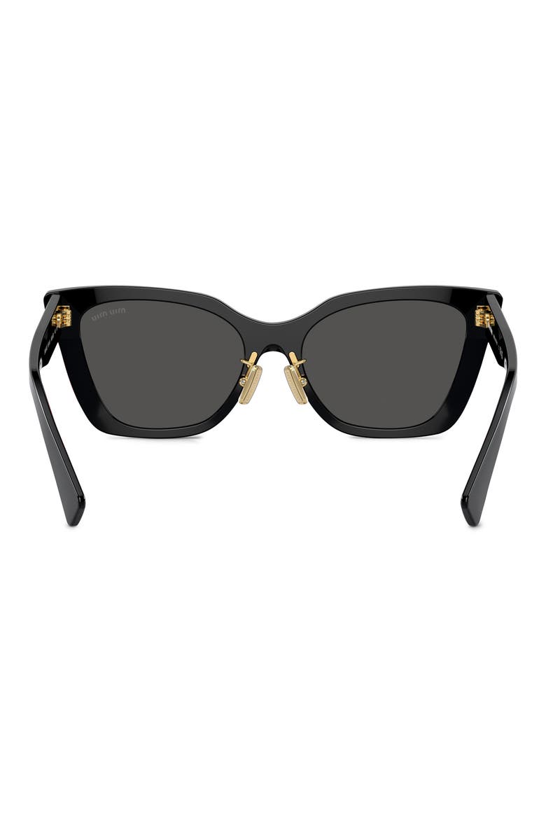 56mm Square Sunglasses, Alternate, color, BLACK