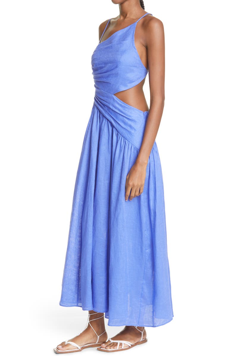 Zimmermann Tropicana Asymmetric Cotton Dress, Alternate, color, 