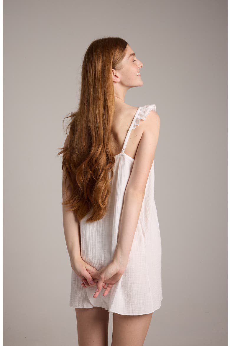 Cotton Muslin Chemise, Alternate, color, OFF WHITE