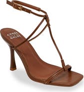 CHASE AND CHLOE Minimalist Strappy Square Toe Sandal