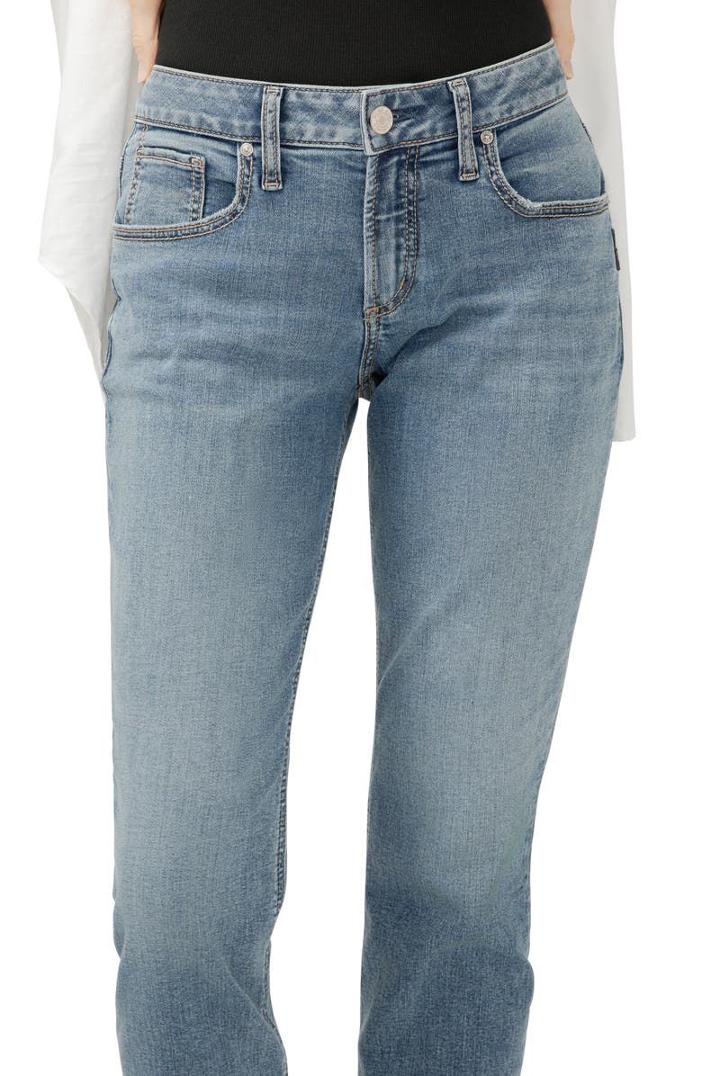 Silver Jeans Co. Mid Rise Boyfriend Jeans, Alternate, color, Hart