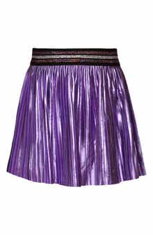 Truly Me Kids' Metallic Pleated Skirt
