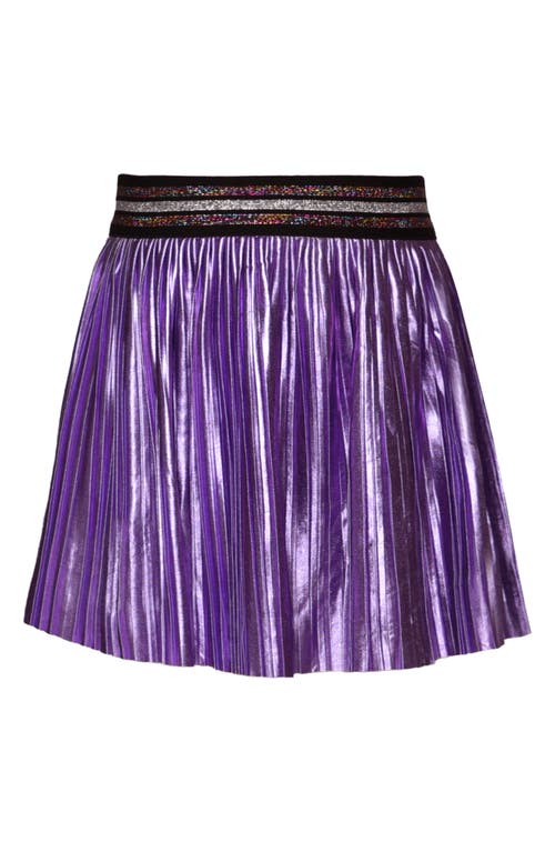 Truly Me Kids' Metallic Pleated Skirt in Purple Shine  product