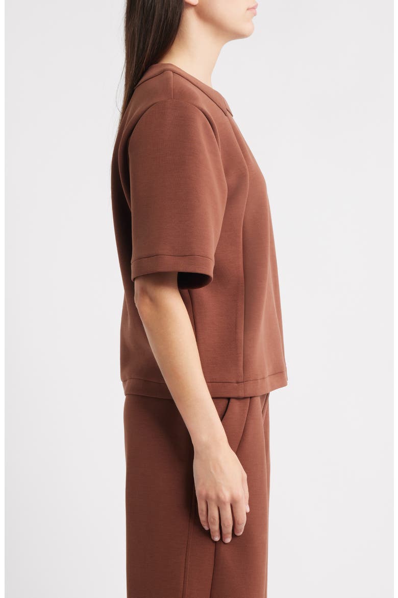 Elbow Sleeve Crewneck T-Shirt, Alternate, color, EARTH