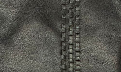 Portolano Contrast Stitch Leather Gloves In Black