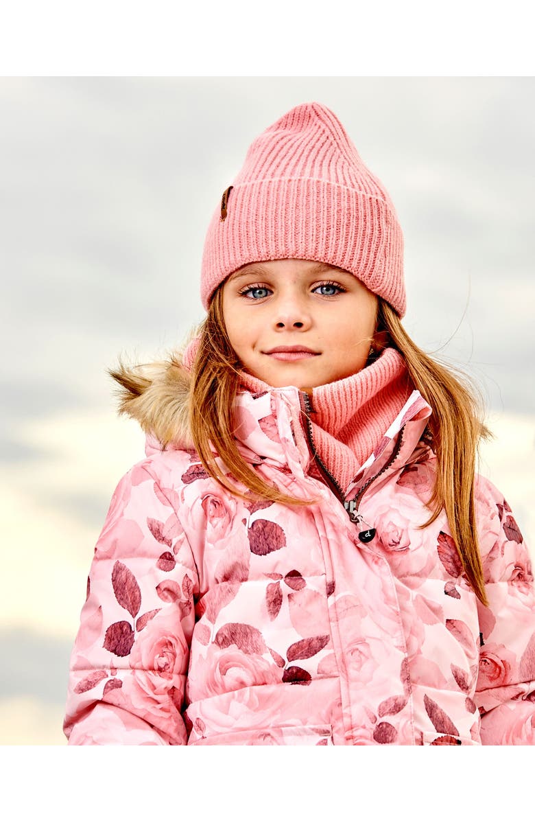 Deux par Deux Girl's Mid-Season Knit Hat Pink, Alternate, color,