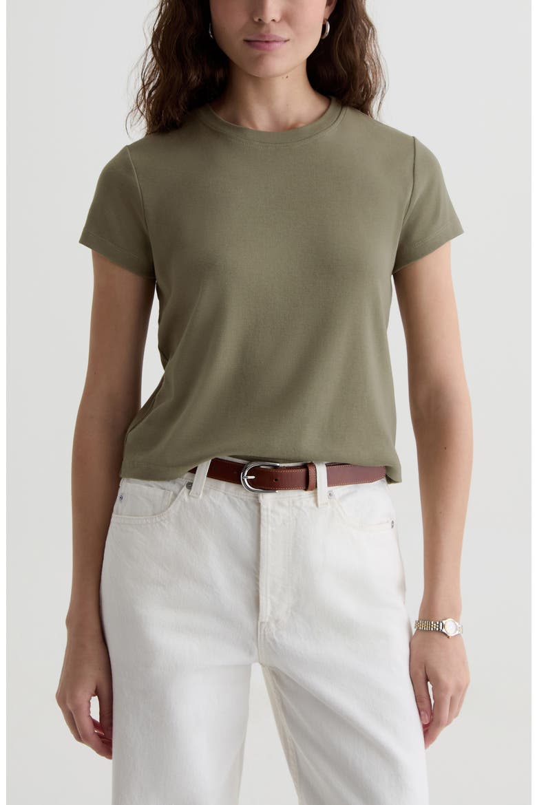 Sadie Crop T-Shirt, Main, color, SPRUCE GREEN