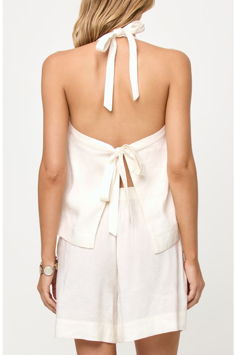Milly Halter Cover-Up Top, Alternate, color, CREAM