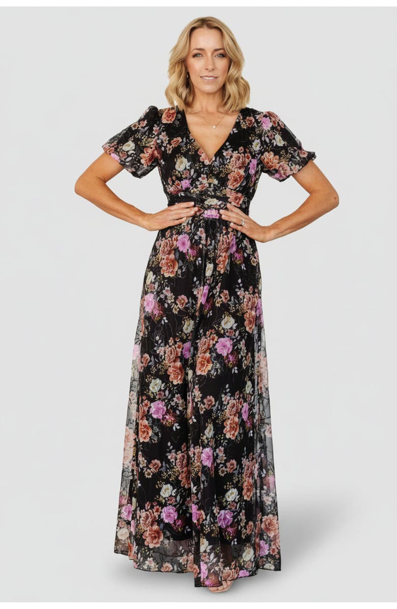 Baltic Born Ardley Maxi Dress, Main, color, Black Multi Floral