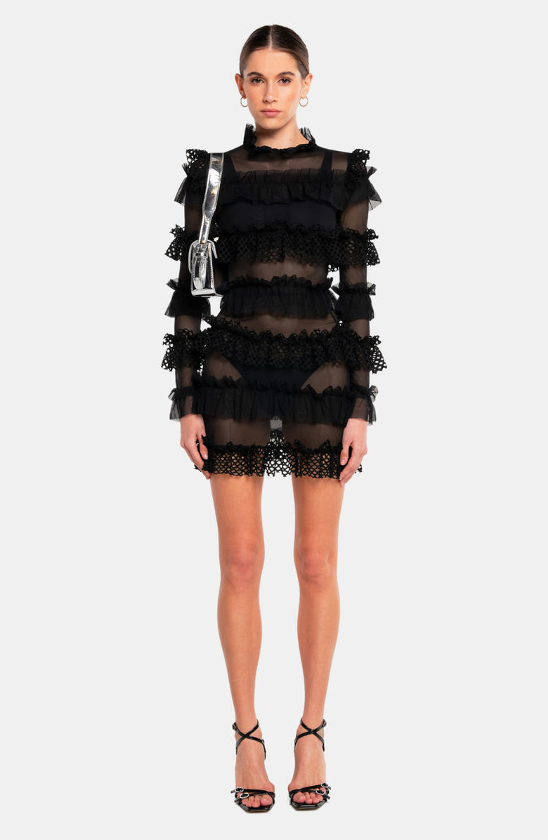 OW Collection GRACE Dress, Alternate, color, Black