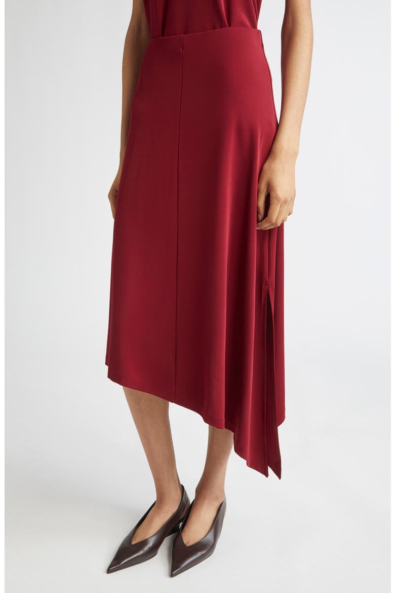 Mire Asymmetric Slit Skirt, Alternate, color, BEETROOT