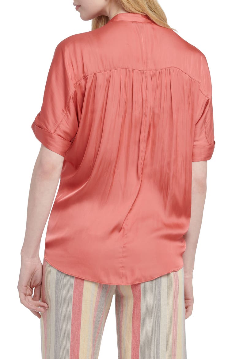 Destination Short Sleeve Blouse, Alternate, color, SEDONA