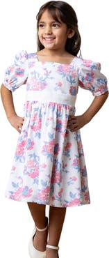 Hope & Henry Girls' Organic Puff Sleeve Party Dress, Toddler