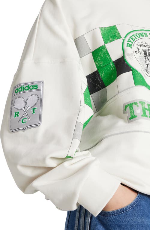 Adidas Originals Adidas Archive Court Crewneck Sweatshirt In White