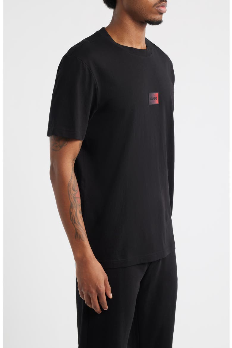 Danotie Logo Patch T-Shirt, Alternate, color, BLACK