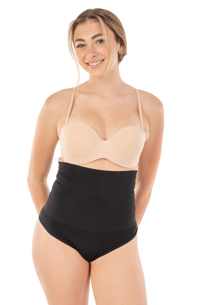 Assorted 2-Pack Seamless High Waist Thong Shapers, Alternate, color, BLACK/NUDE