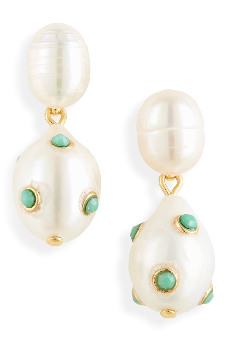 Meagan Freshwater Pearl Drop Earrings, Main, color, PEARL