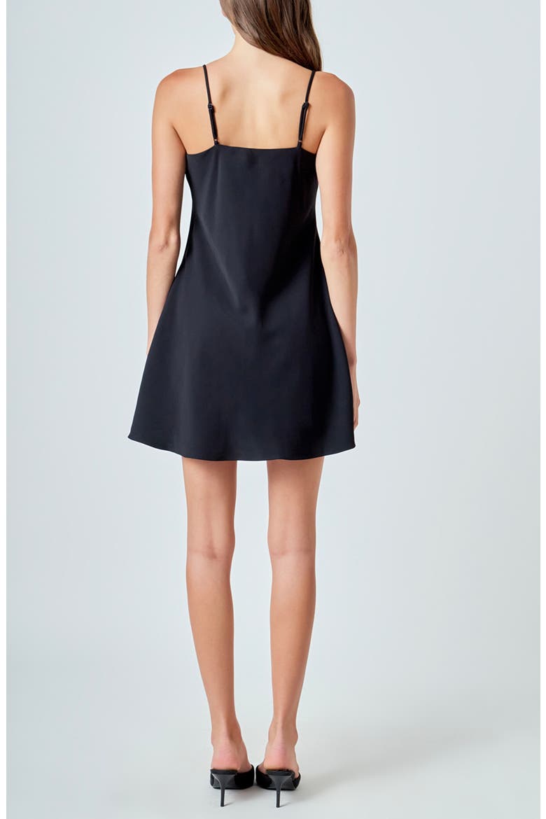 Rosette Minidress, Alternate, color, BLACK